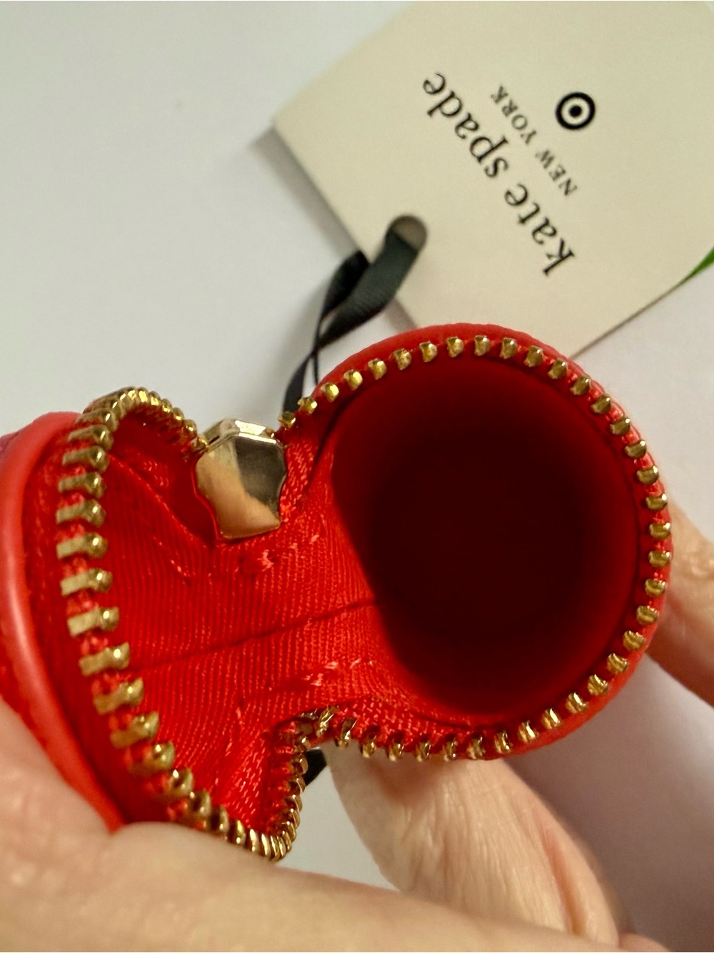 NWT kate spade New York-Target. Canvas Classic Rose Lipstick Bag Charm Keychain. - Picture 3 of 3